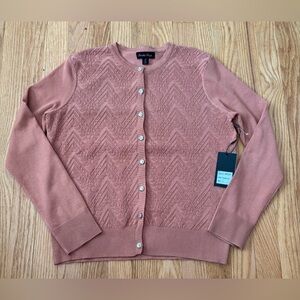 NWT Women's Amore Rose Cardigan - Toasted Nut - Small